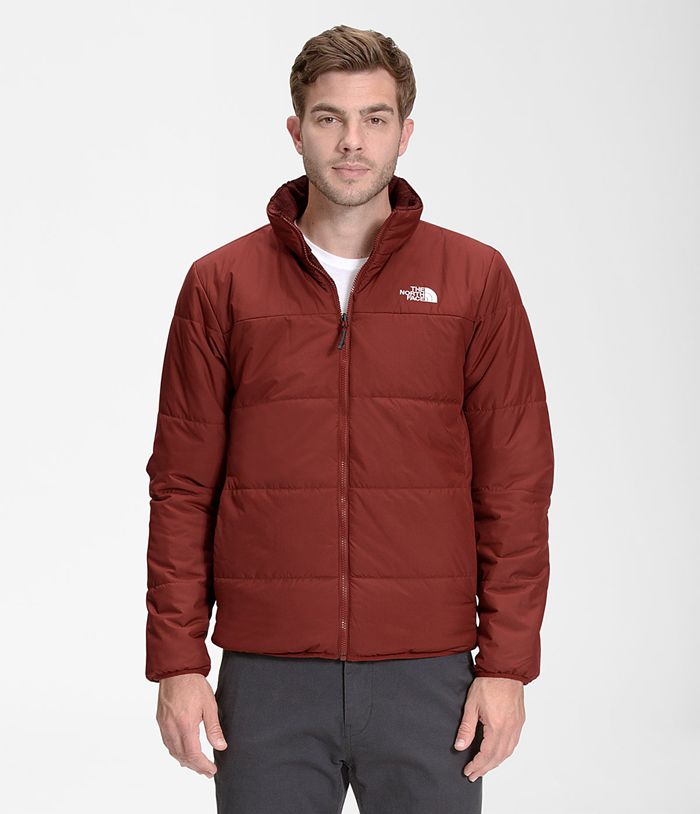 The North Face Mens Puffer Jacket Tower Peak 842RDAKQP - Dark Red